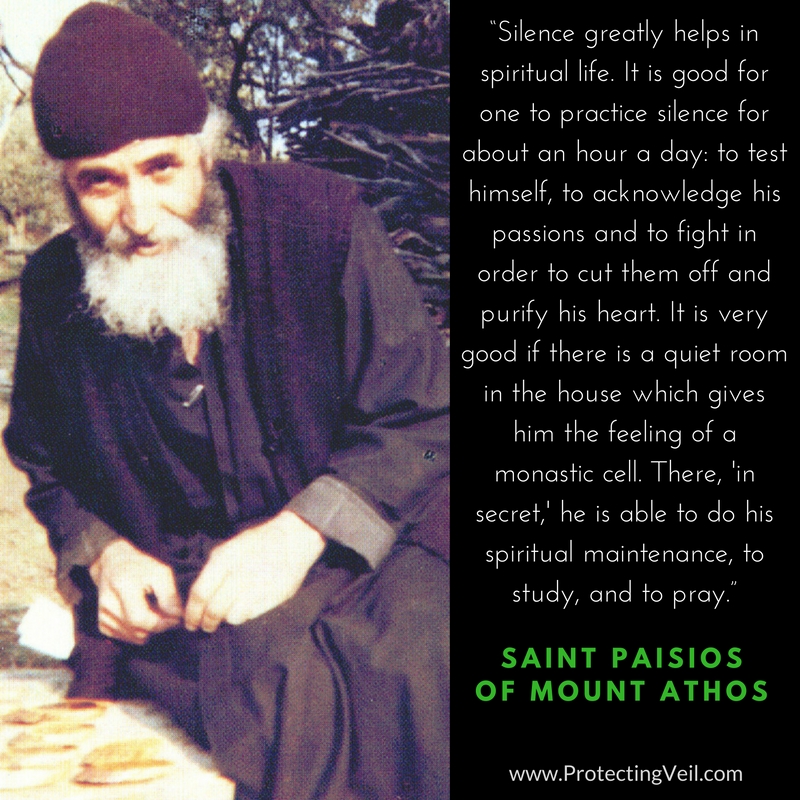 Saint Paisios of Mount Athos, On Silence & The Spiritual Life